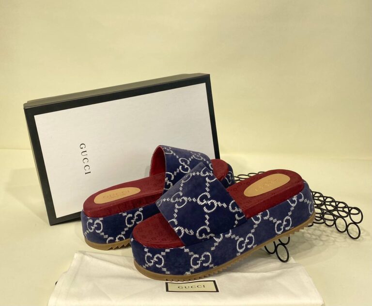gucci terlik lacivert ithal hakiki deri