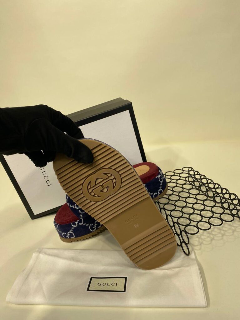 gucci terlik lacivert ithal hakiki deri