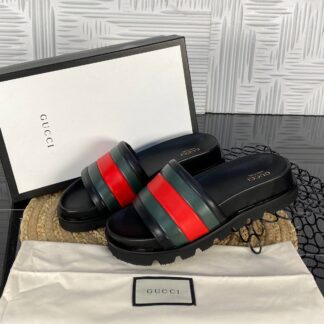 gucci terlik siyah klasik hakiki deri ithal