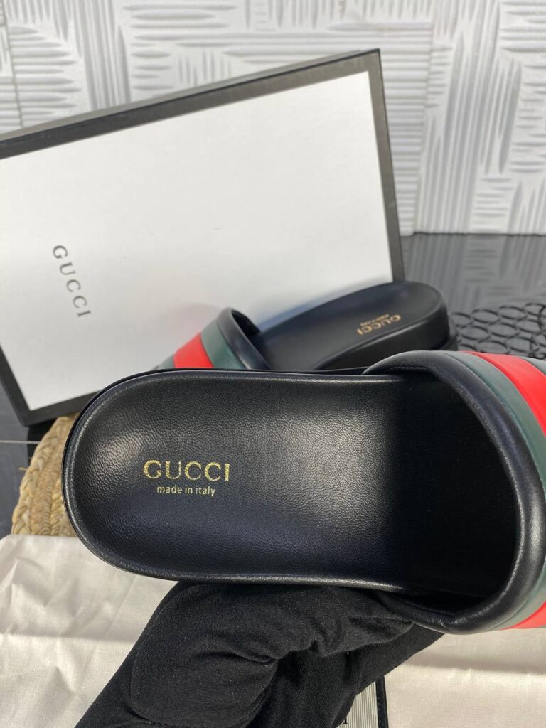 gucci terlik siyah klasik hakiki deri ithal