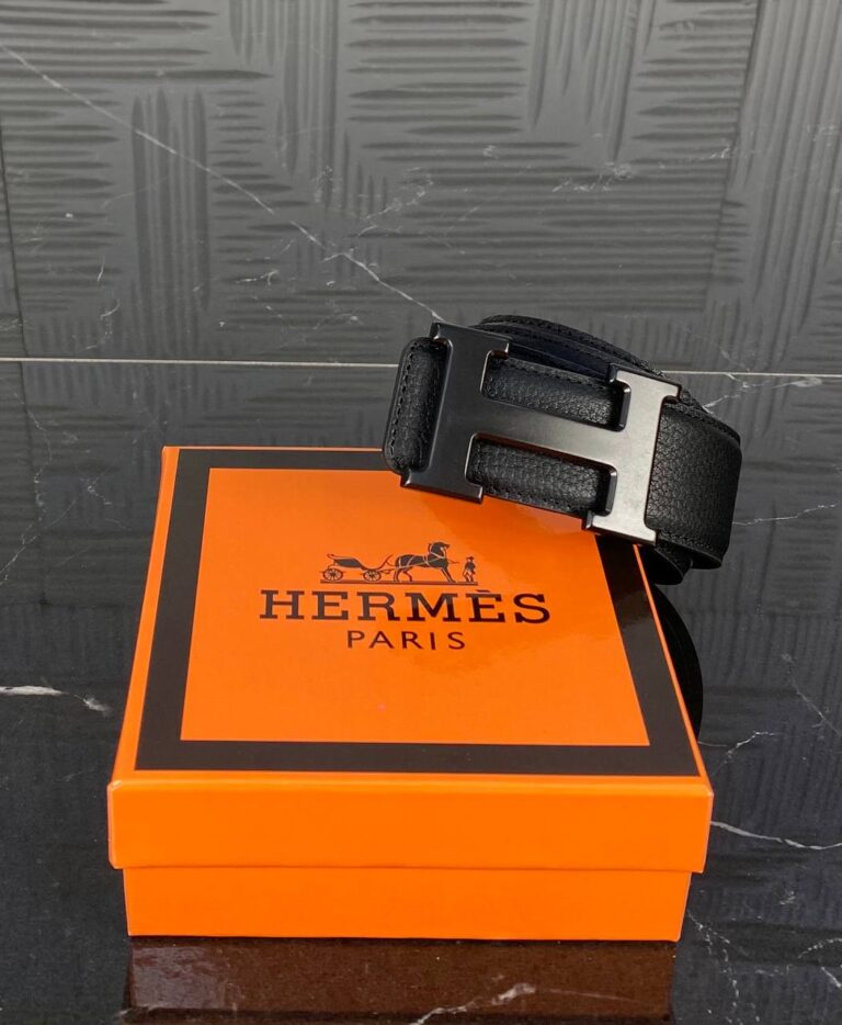 hermes kemer siyah renk siyah toka 4 cm ithal