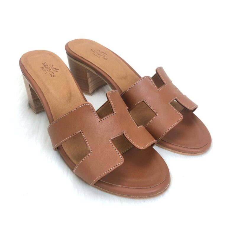 hermes terlik oasis topuklu terlik taba topuk 6 cm