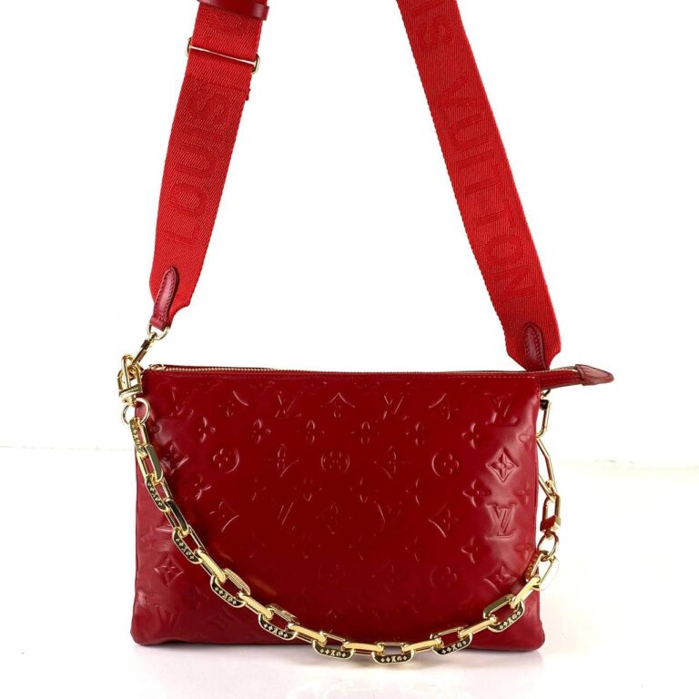 louis vuitton canta coussin mm empreinte kirmizi gold 34x24x12 cm