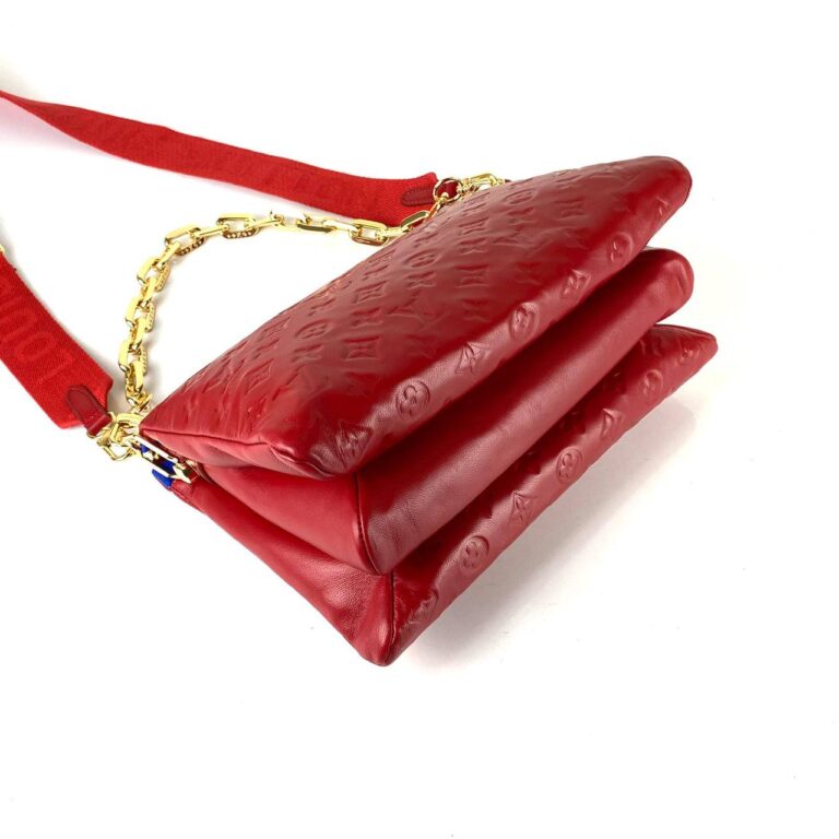 louis vuitton canta coussin mm empreinte kirmizi gold 34x24x12 cm