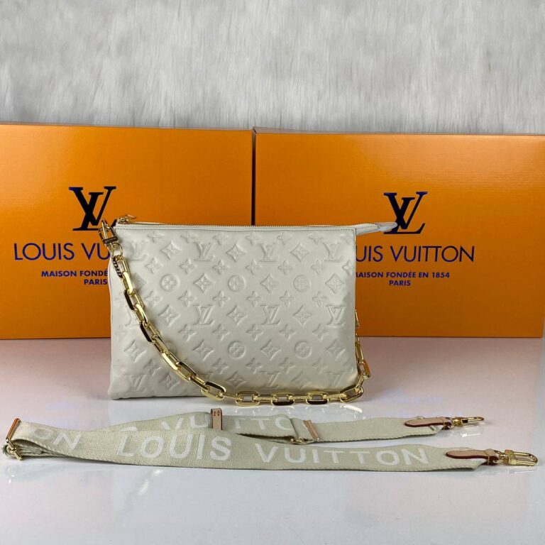 louis vuitton canta coussin mm empreinte krem gold 34x24x12 cm