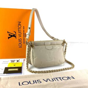 louis vuitton canta multi pochette empriente bej 25x14 cm orta 20x12 cm