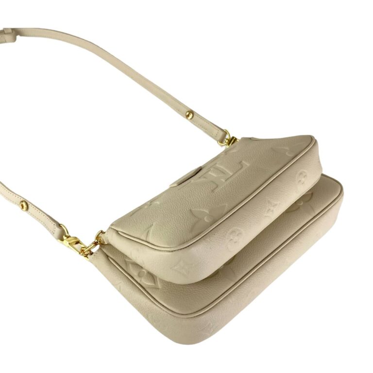 louis vuitton canta multi pochette empriente bej 25x14 cm orta 20x12 cm