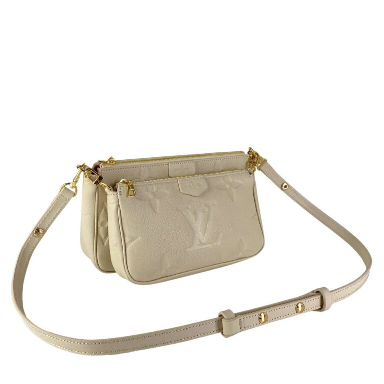 louis vuitton canta multi pochette empriente bej 25x14 cm orta 20x12 cm