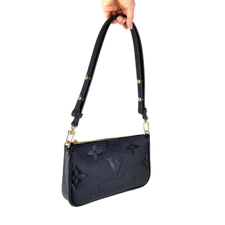 louis vuitton canta multi pochette empriente siyah 25x14 cm orta 20x12 cm