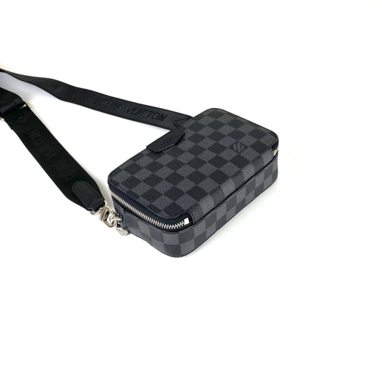 louis vuitton canta postaci unisex gri damier 18.5x11x6.5 cm