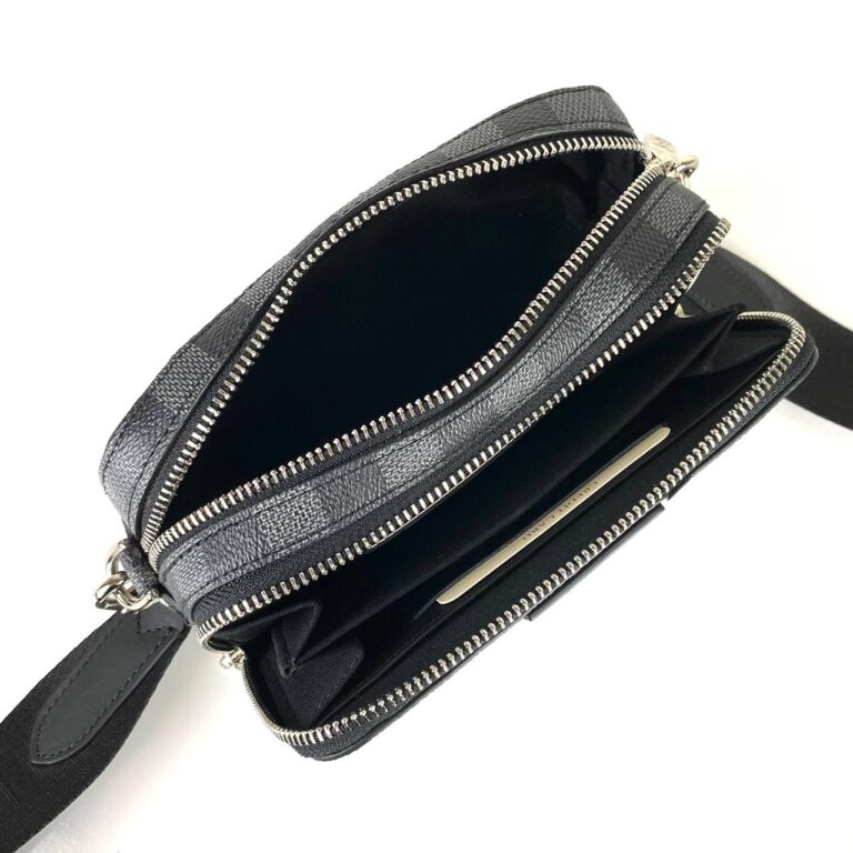 louis vuitton canta postaci unisex gri damier 18.5x11x6.5 cm