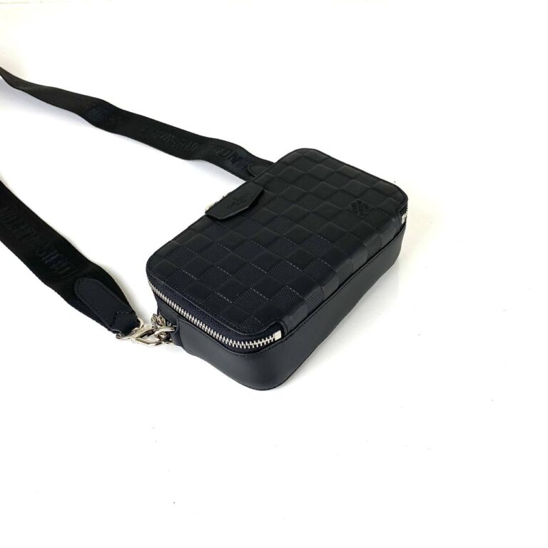 louis vuitton canta postaci unisex siyah 18.5x11x6.5 cm