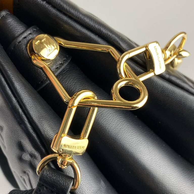 louis vuitton canta siyah deri mm bag empreinte 34x24x12 cm