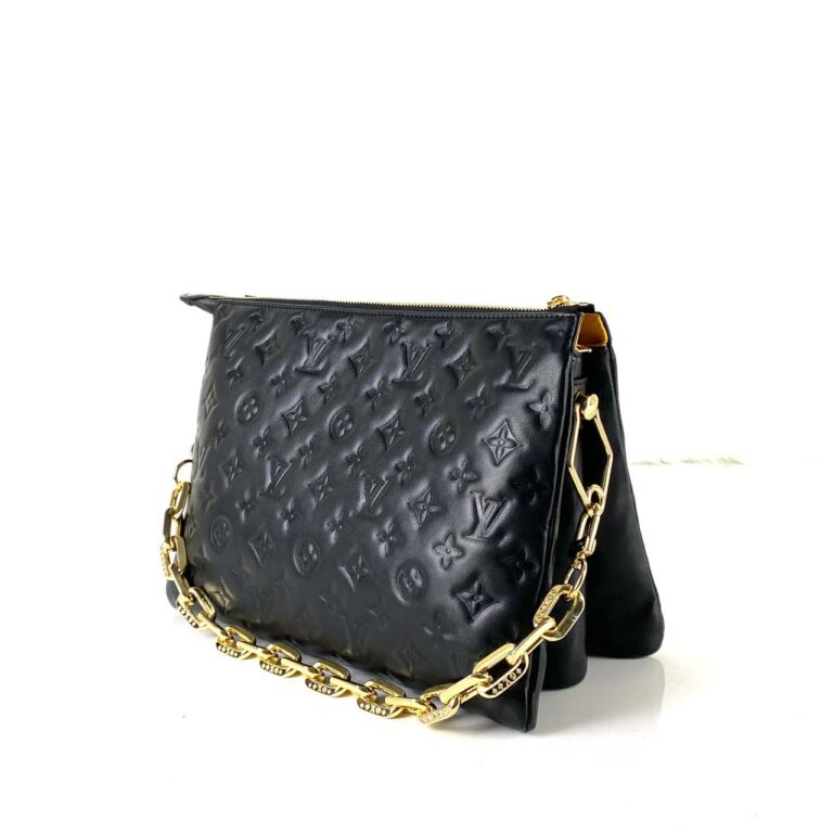 louis vuitton canta siyah deri mm bag empreinte 34x24x12 cm