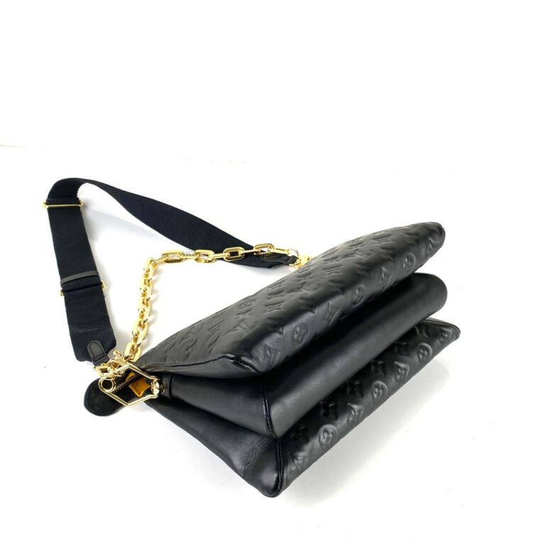 louis vuitton canta siyah deri mm bag empreinte 34x24x12 cm