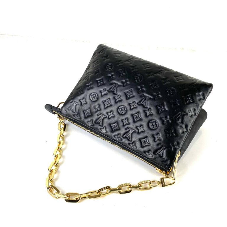 louis vuitton canta siyah deri mm bag empreinte 34x24x12 cm