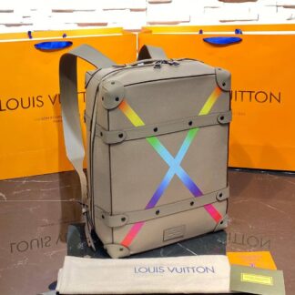 louis vuitton canta soft trunk sirt vizon hakiki deri 28x38 cm