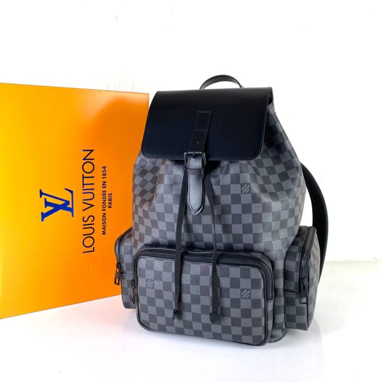 louis vuitton canta trio backpack sirt siyah damier 45x38x25 cm