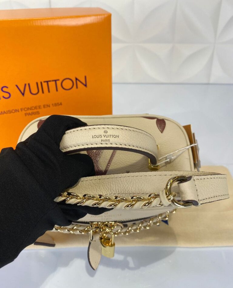 louis vuitton canta vanity pm bej deri 19x13 cm ithal