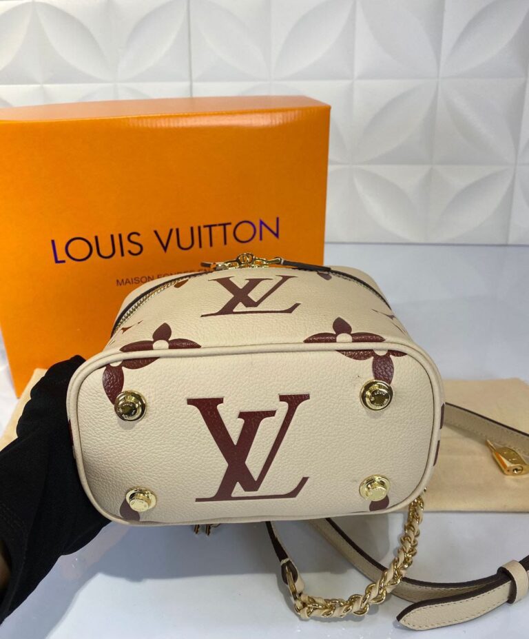 louis vuitton canta vanity pm bej deri 19x13 cm ithal