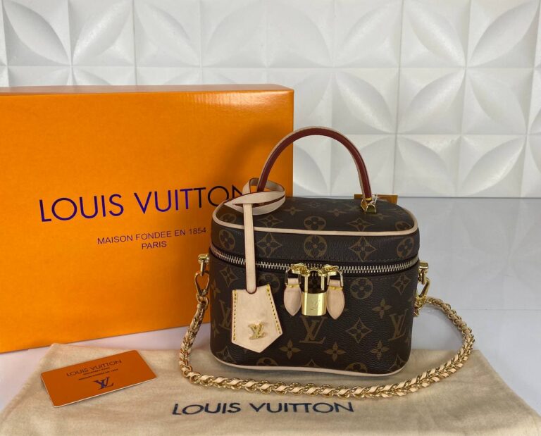 louis vuitton canta vanity pm monogram kucuk 19x13 cm