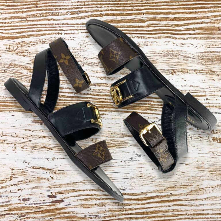 louis vuitton terlik sandalet hakiki deri