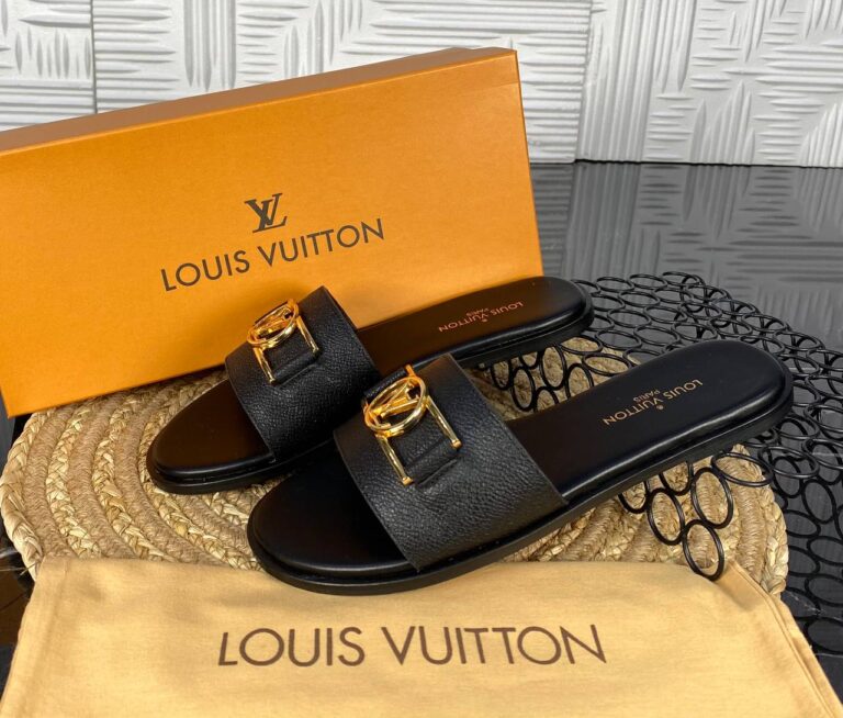 louis vuitton terlik siyah gold toka ithal