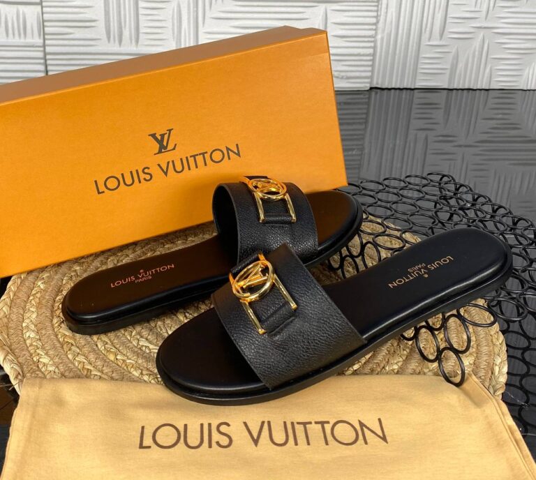 louis vuitton terlik siyah gold toka ithal