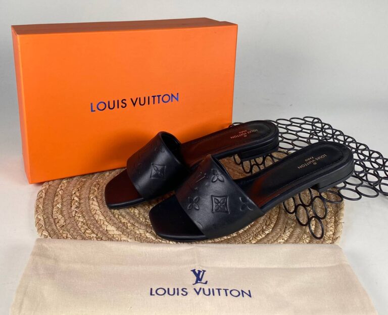 louis vuitton terlik siyah simetrik baski ithal