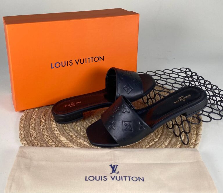 louis vuitton terlik siyah simetrik baski ithal