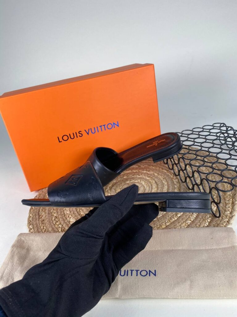 louis vuitton terlik siyah simetrik baski ithal