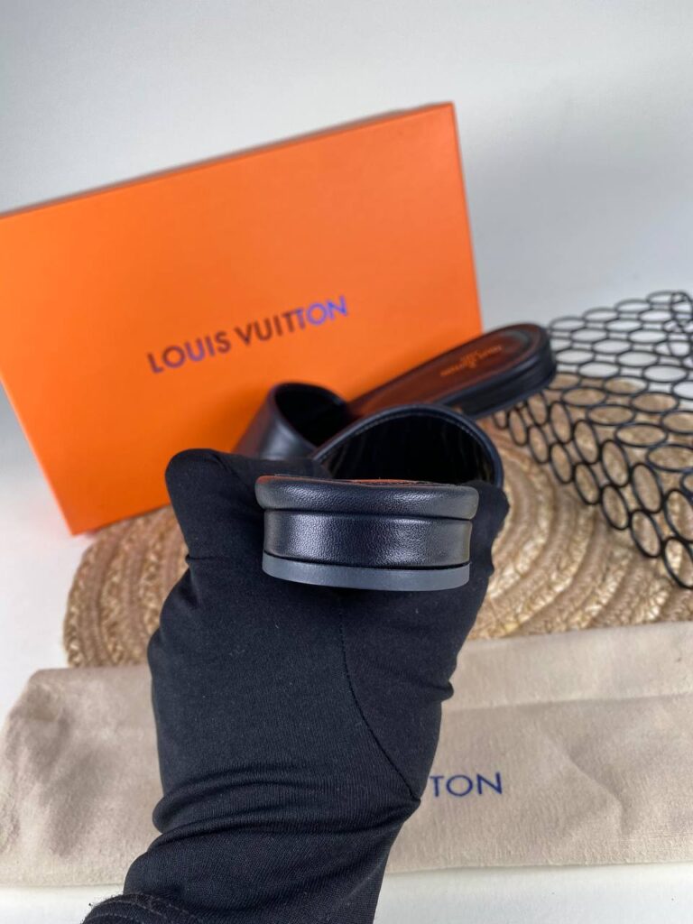 louis vuitton terlik siyah simetrik baski ithal