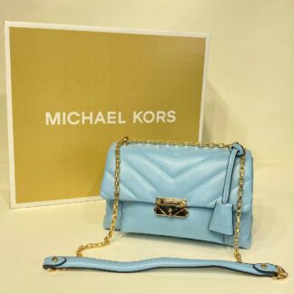 michael kors canta mavi gold suni deri ithal aksesuar