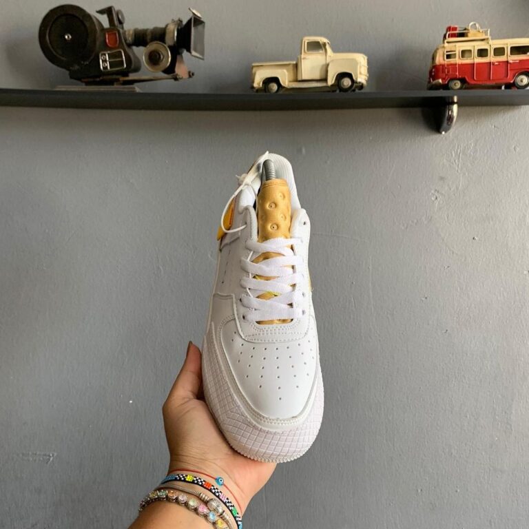nike ayakkabi airforce n354 turuncu beyaz sneaker ithal