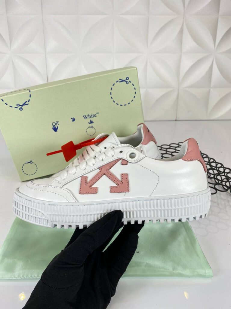 off white ayakkabi beyaz pembe sneakers ithal