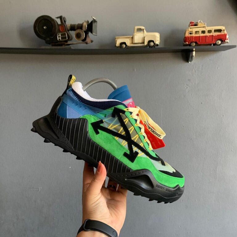 off white ayakkabi sneakers siyah yesil ithal