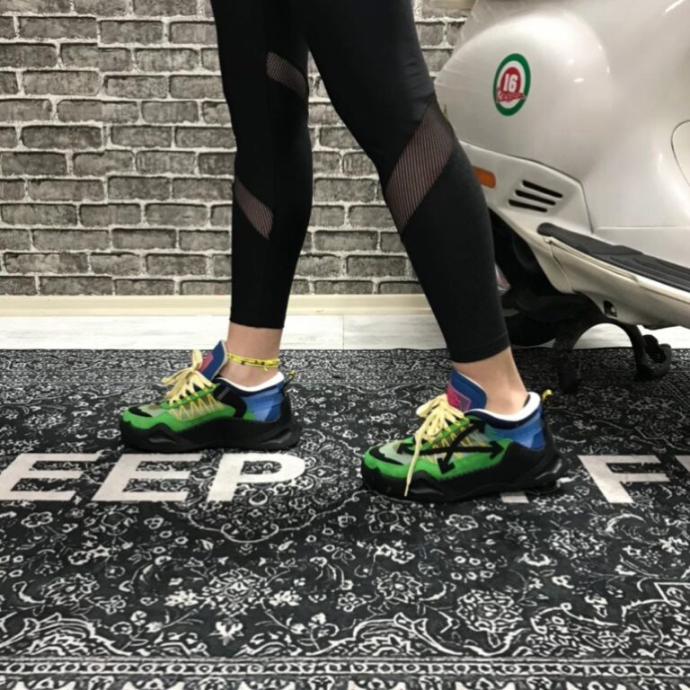 off white ayakkabi sneakers siyah yesil ithal