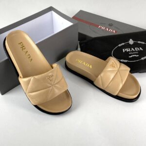 prada terlik quilted nude deri