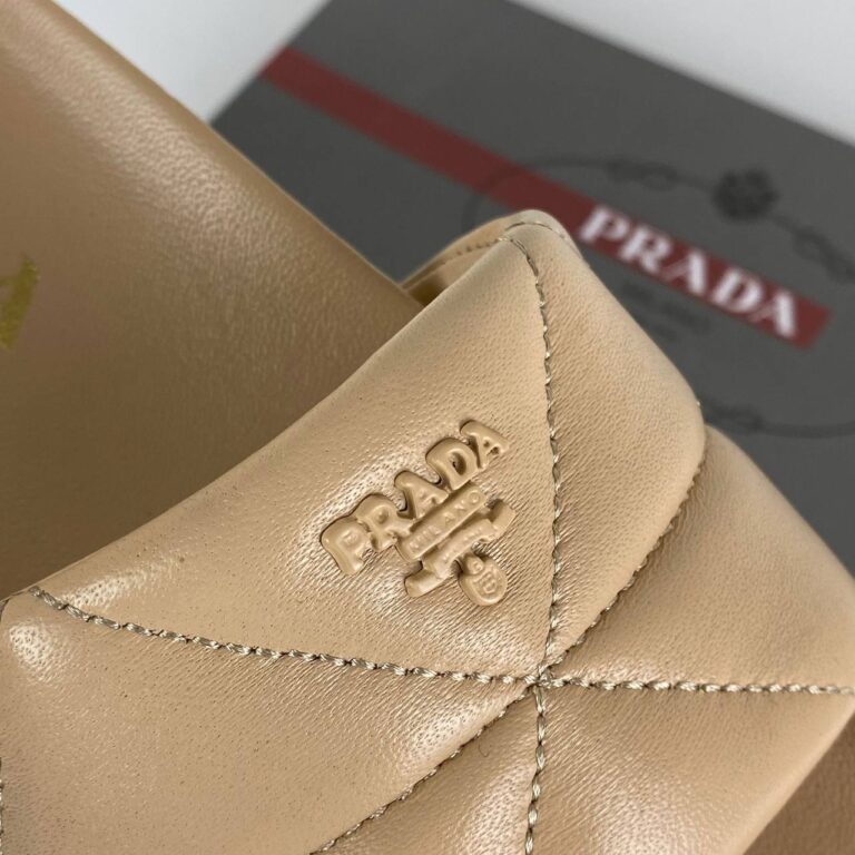 prada terlik quilted nude deri