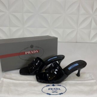 prada terlik rugan siyah topuklu 9 cm yeni sezon