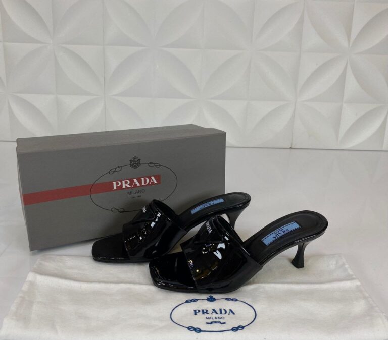 prada terlik rugan siyah topuklu 9 cm yeni sezon