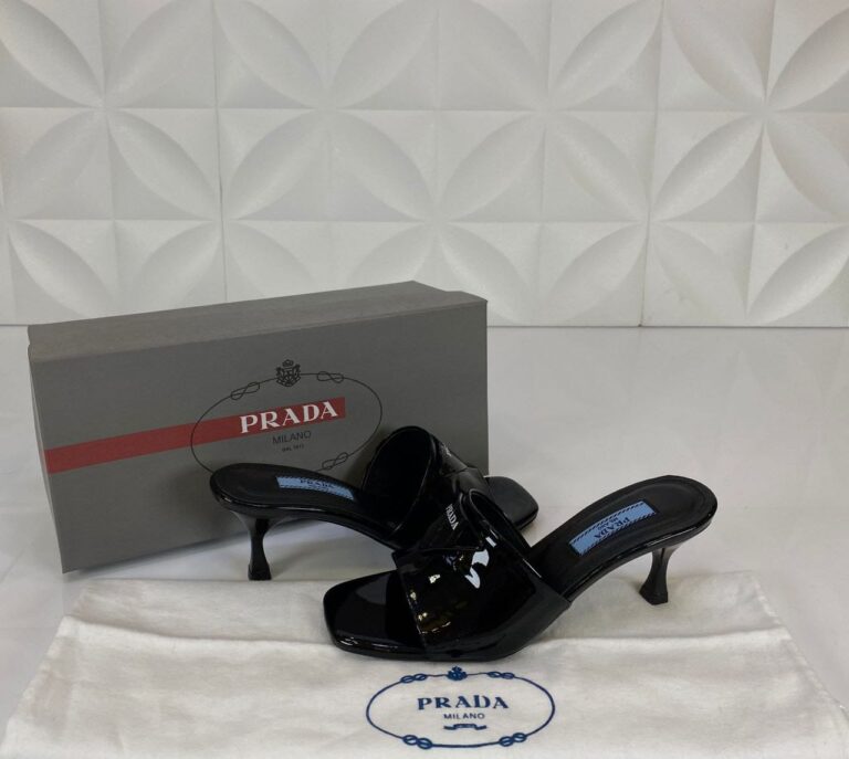 prada terlik rugan siyah topuklu 9 cm yeni sezon