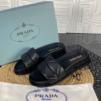 prada terlik siyah x design hakiki deri ithal