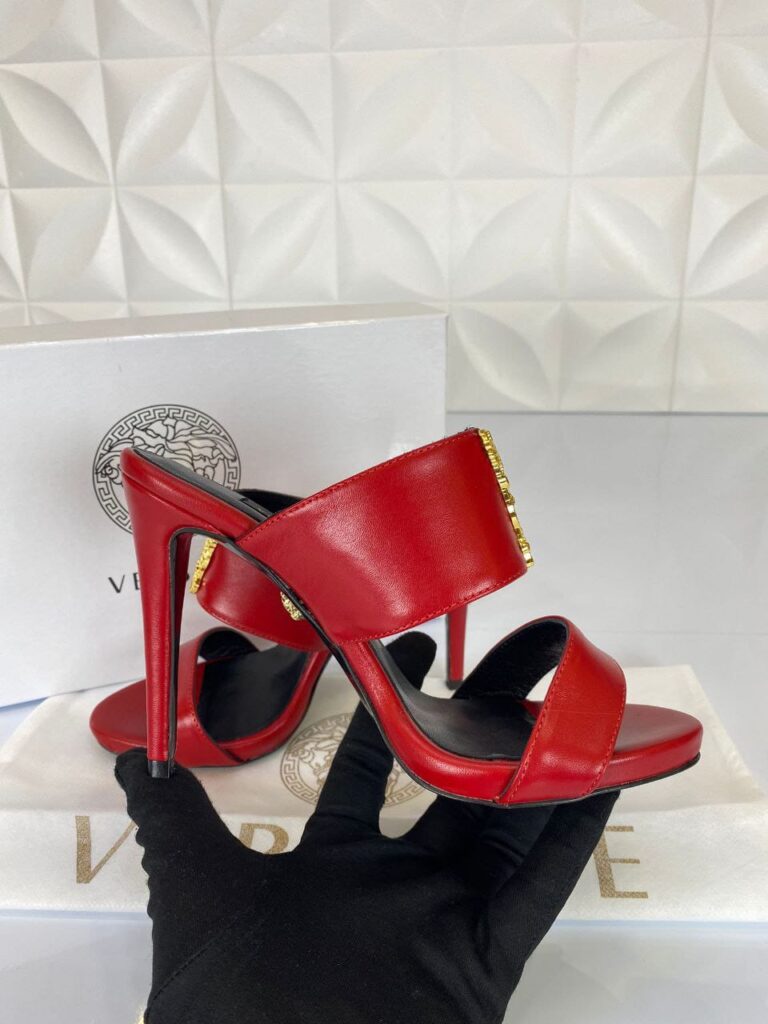 versace terlik kirmizi vertus mulues topuklu 12 cm