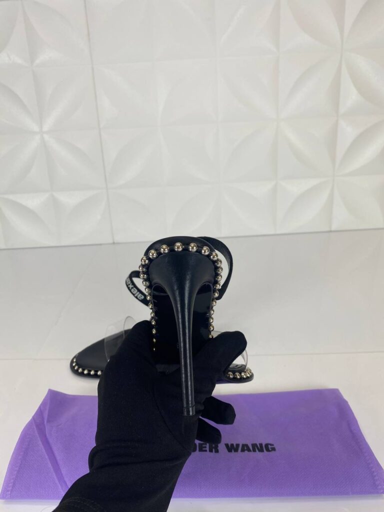 alexander wang ayakkabi seffaf siyah 10 cm topuk