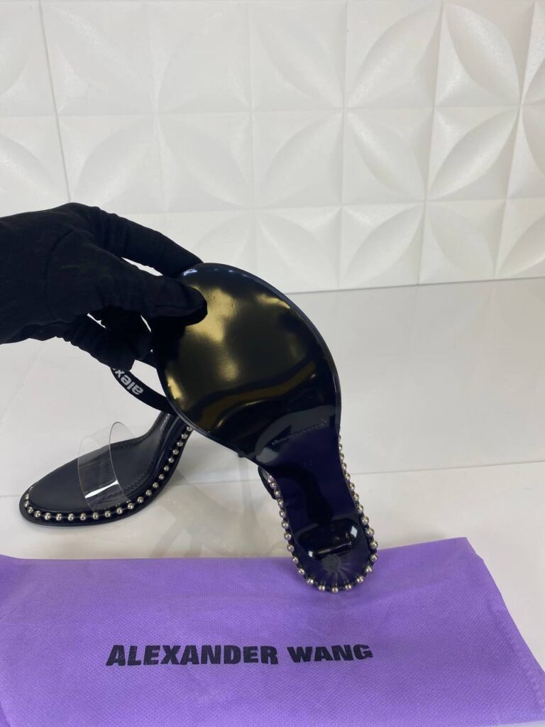 alexander wang ayakkabi seffaf siyah 10 cm topuk