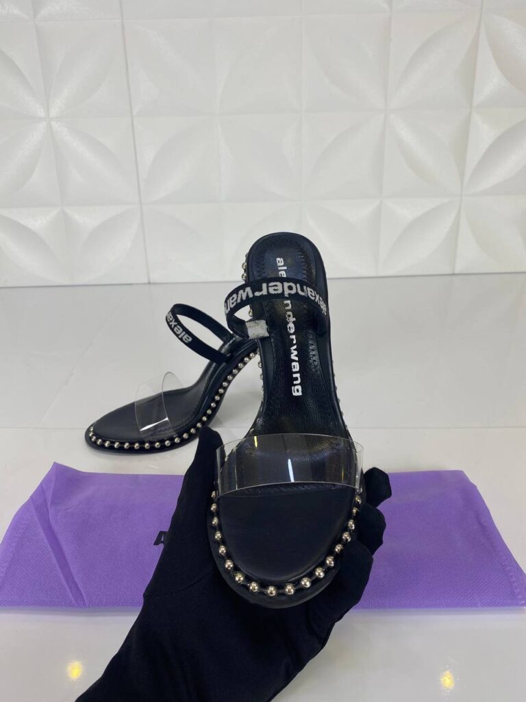 alexander wang ayakkabi seffaf siyah 10 cm topuk