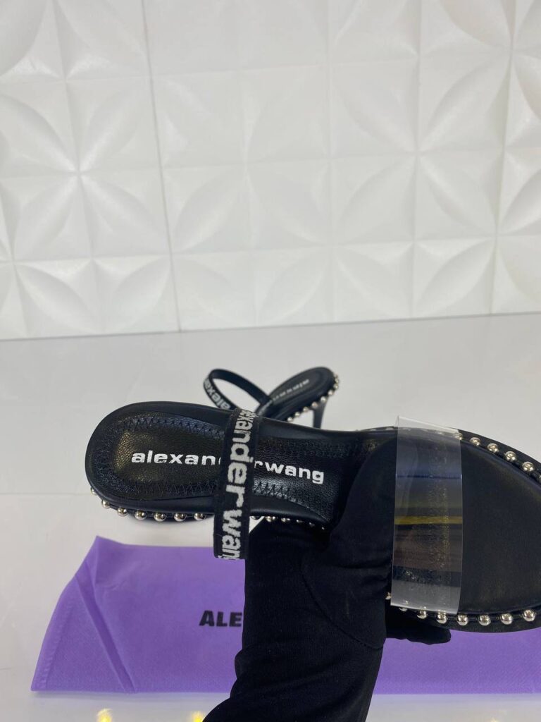 alexander wang ayakkabi seffaf siyah 10 cm topuk