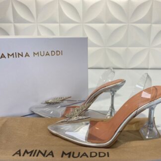 amina muaddi ayakkabi seffaf topuklu 12 cm