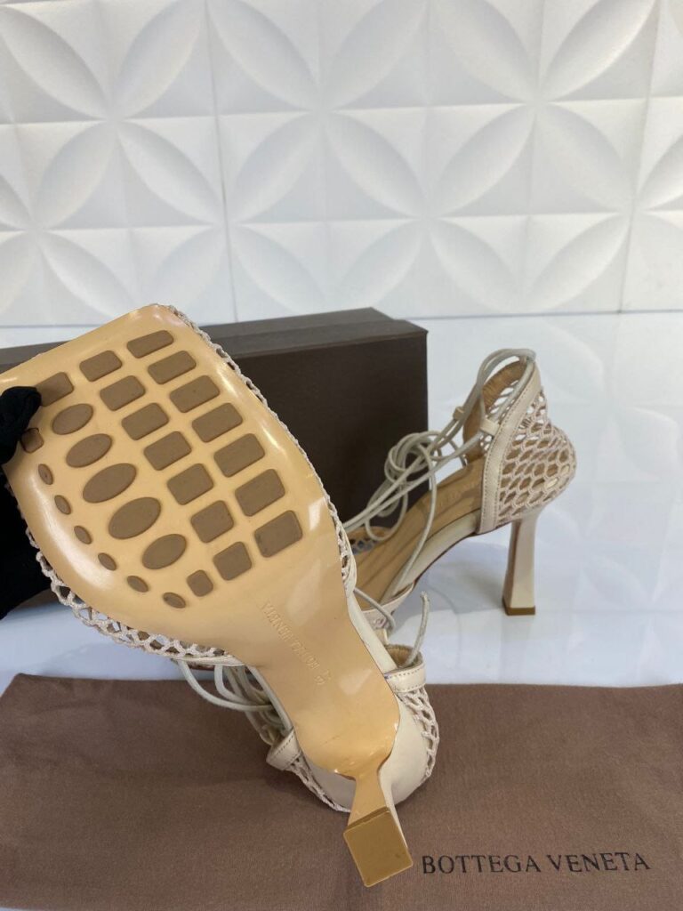 bottega veneta ayakkabi topuklu stretch pumps bej 9cm